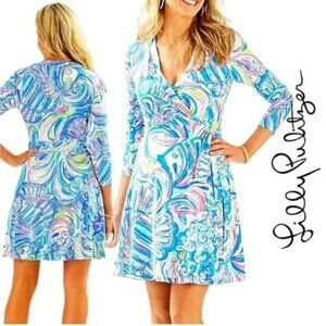 Lilly Pulitzer Emilia Wrap Dress in Guilty Pleasures Pattern - Size XS